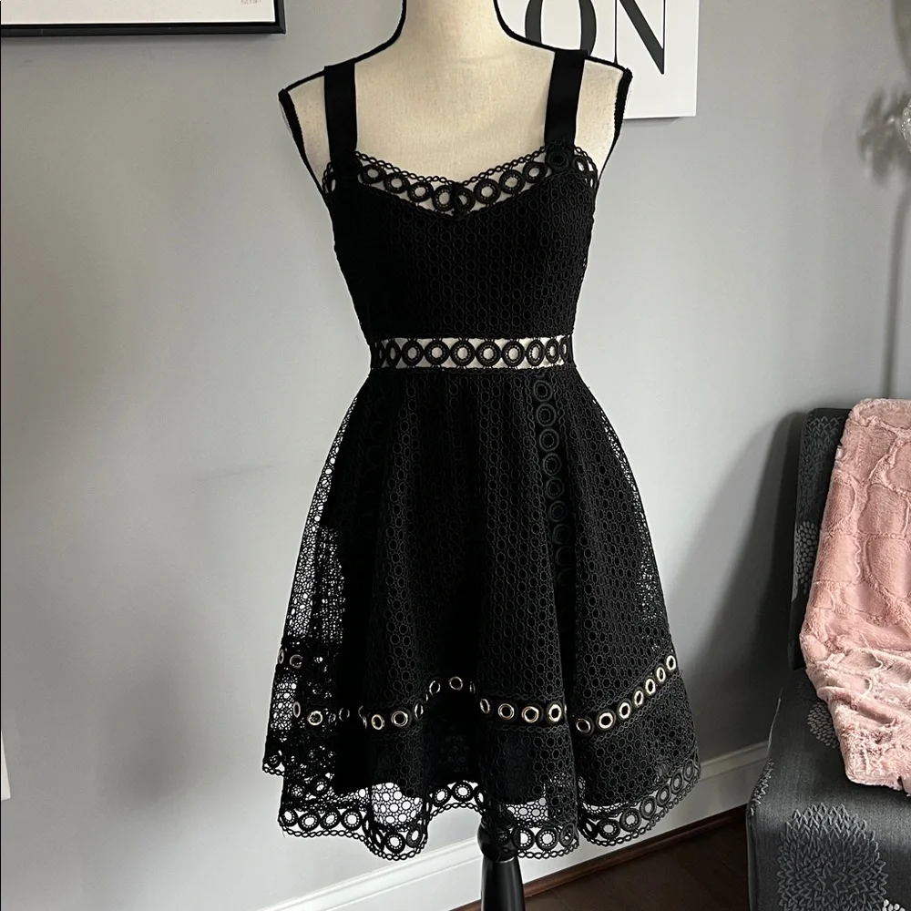 Maje Ravi Grommet-Detail Lace Dress - Picture 3 of 12